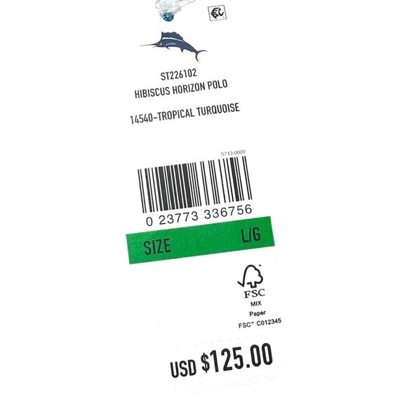 Tommy Bahama Mens Blue Tropical Short Sleeve Collared Polo Shirt Sz L New - Picture 8 of 13